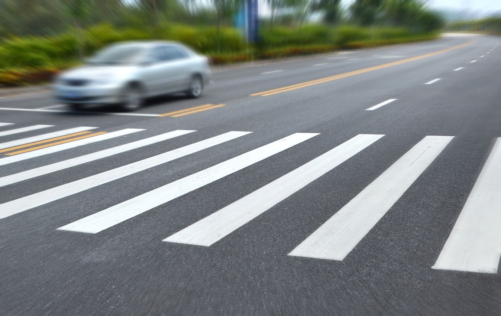 Closeup of a Pedestrian Crossing